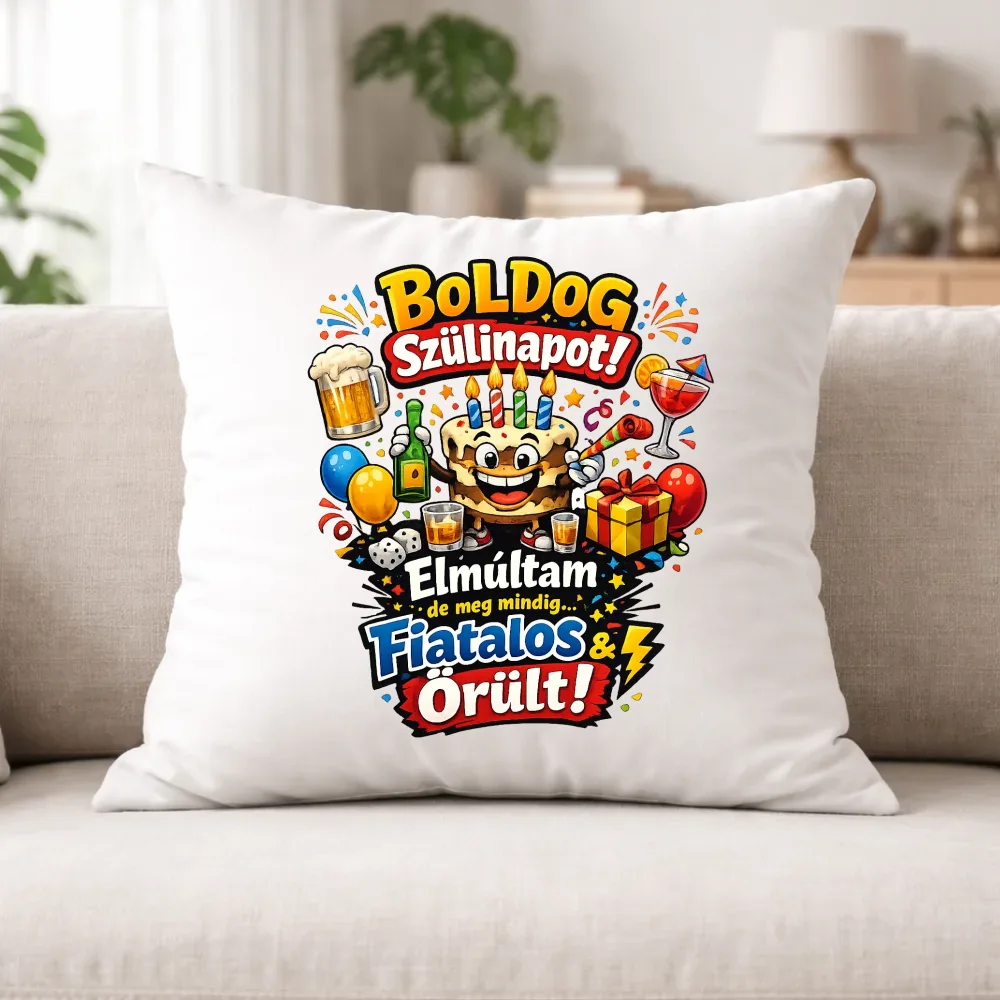 Boldog születésnapot párna