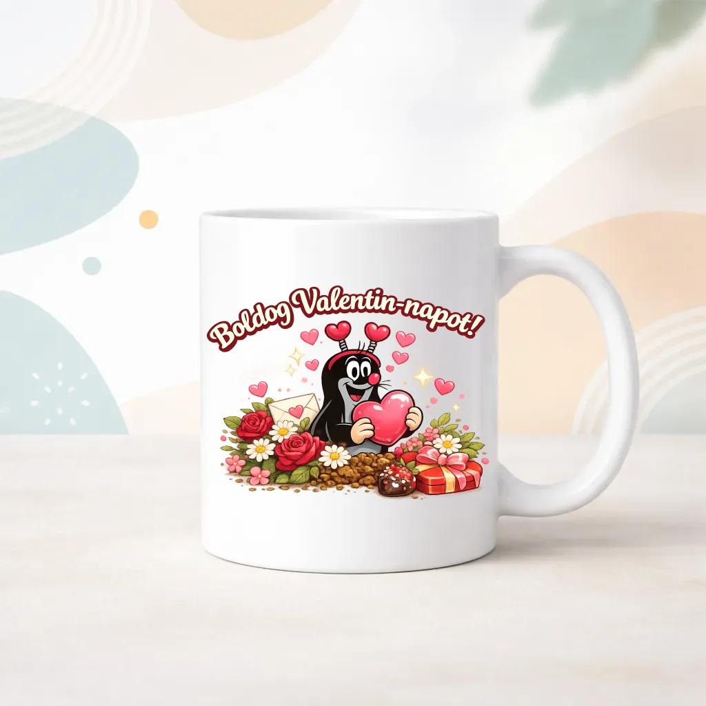 Kis vakond valentinnapi bögre